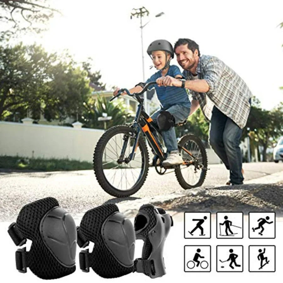 Bike Helmet And Pad Set Protective Gear For Girls 3-14