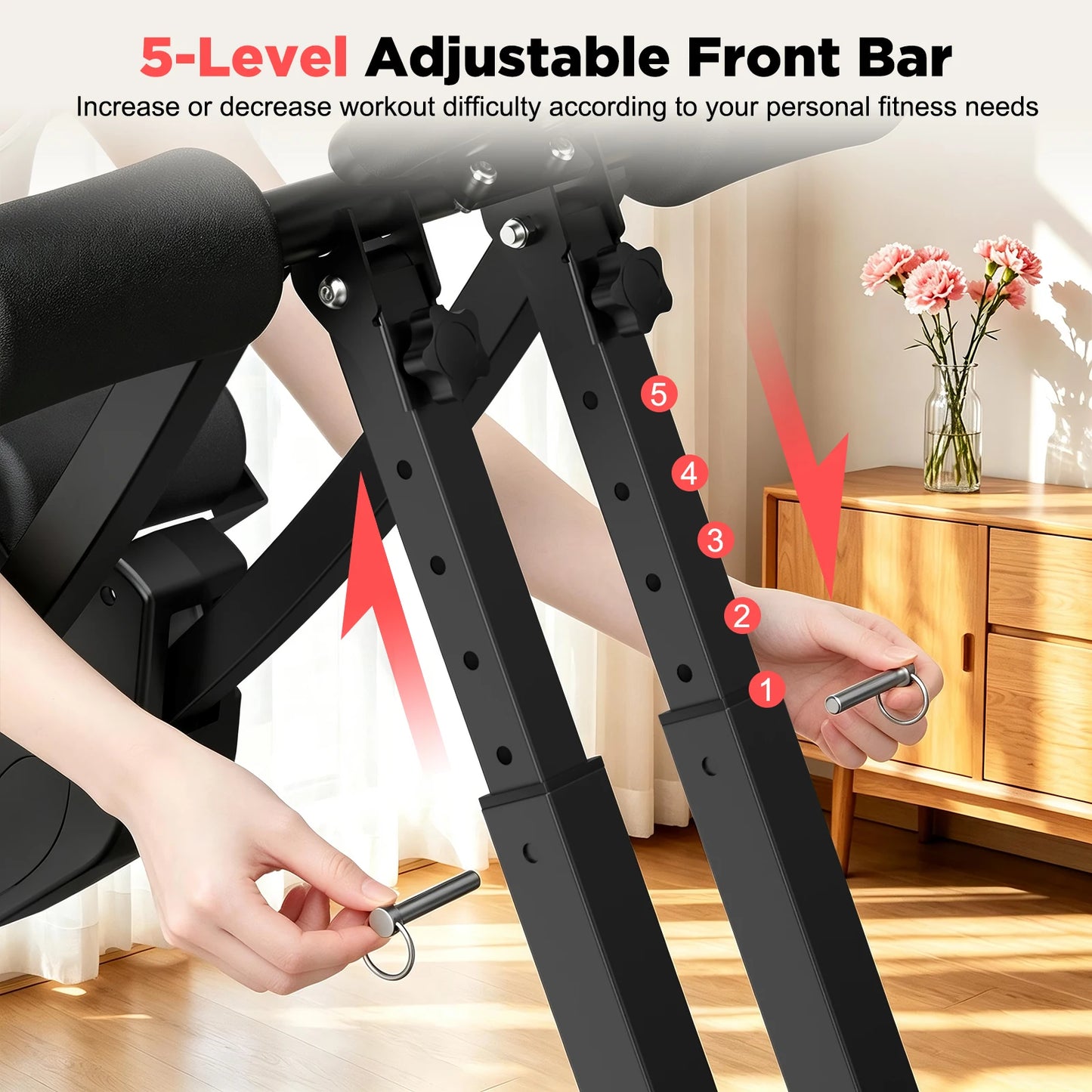 Dual Track Ab Machine Foldable Core Trainer With LCD Display 440 Lbs Capacity