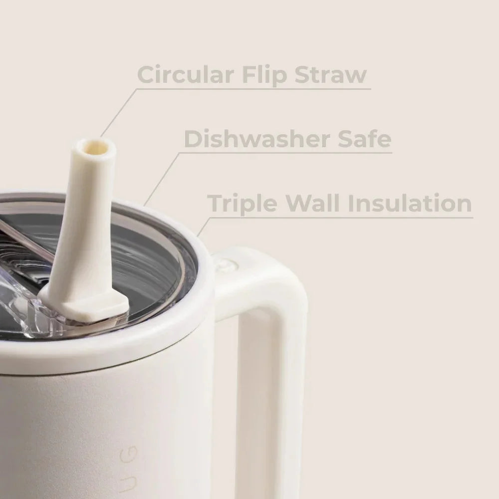 Traveler Flip Straw Tumbler Insulated Stainless Steel Water Bottle