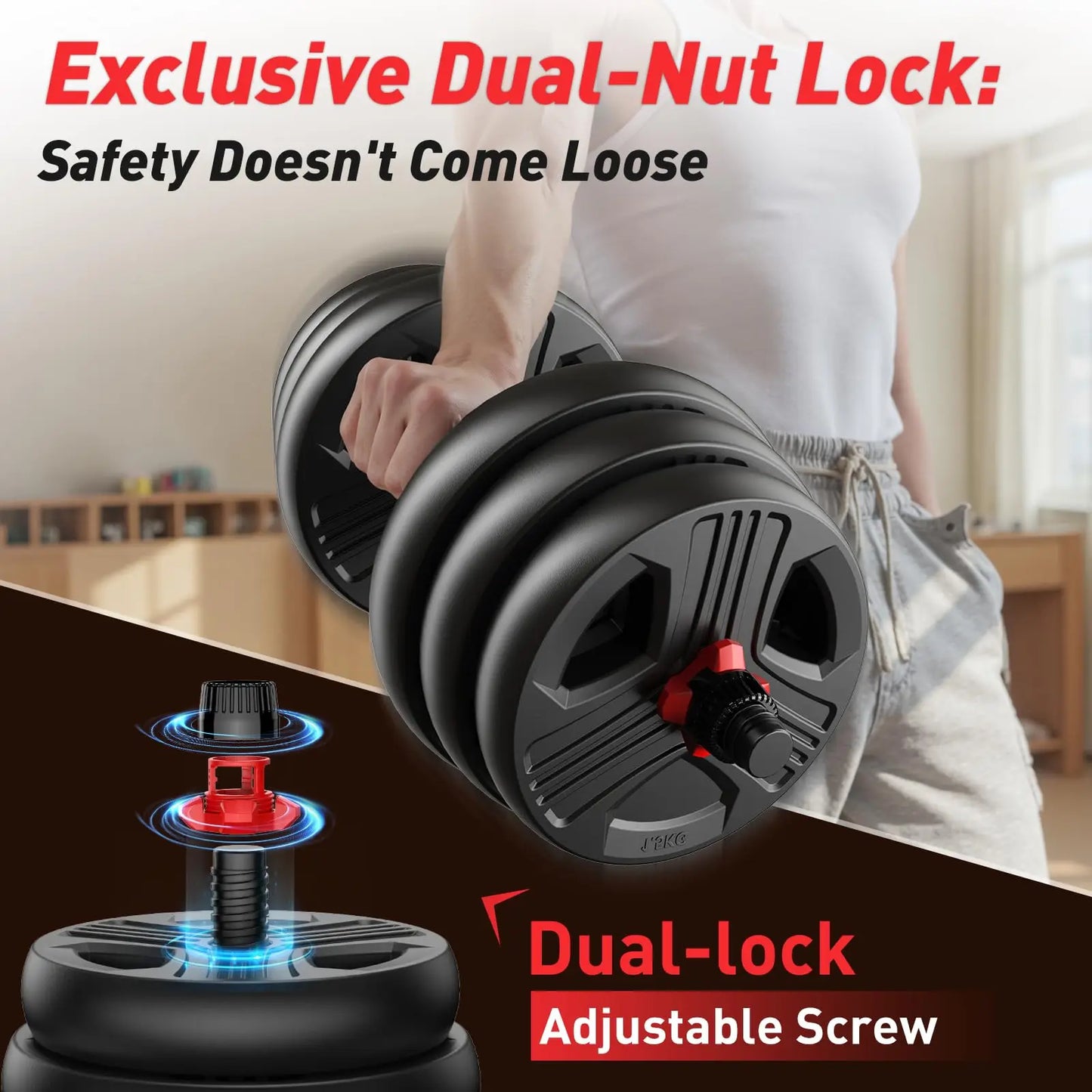 FED Fitness Five In One Adjustable Dumbbell Set For Strength