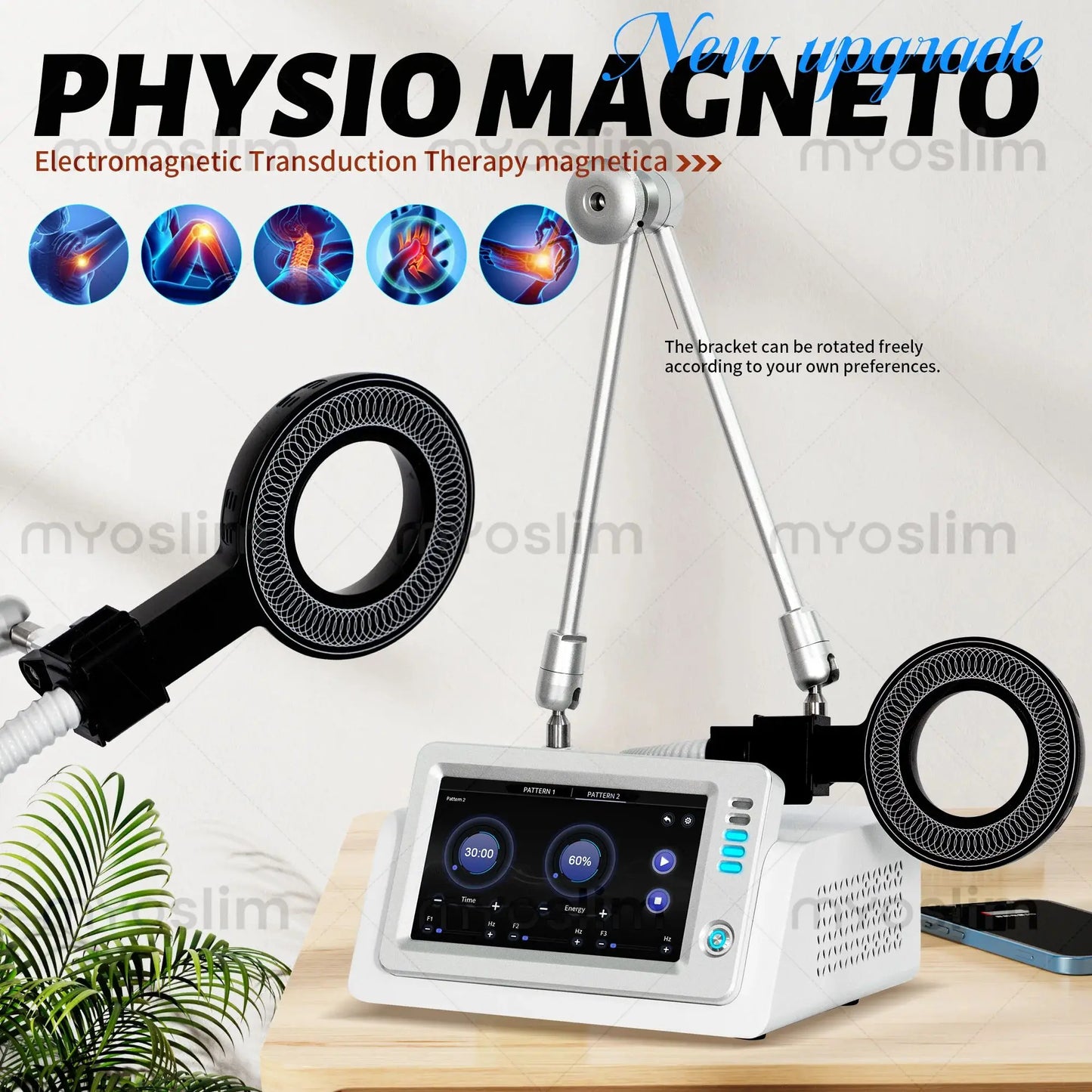 Myoslim Pro Body Massager Magnetic Therapy Device For Soreness Relief