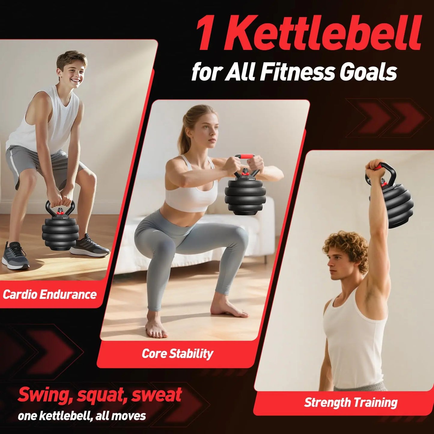 FED Fitness Five In One Adjustable Dumbbell Set For Strength