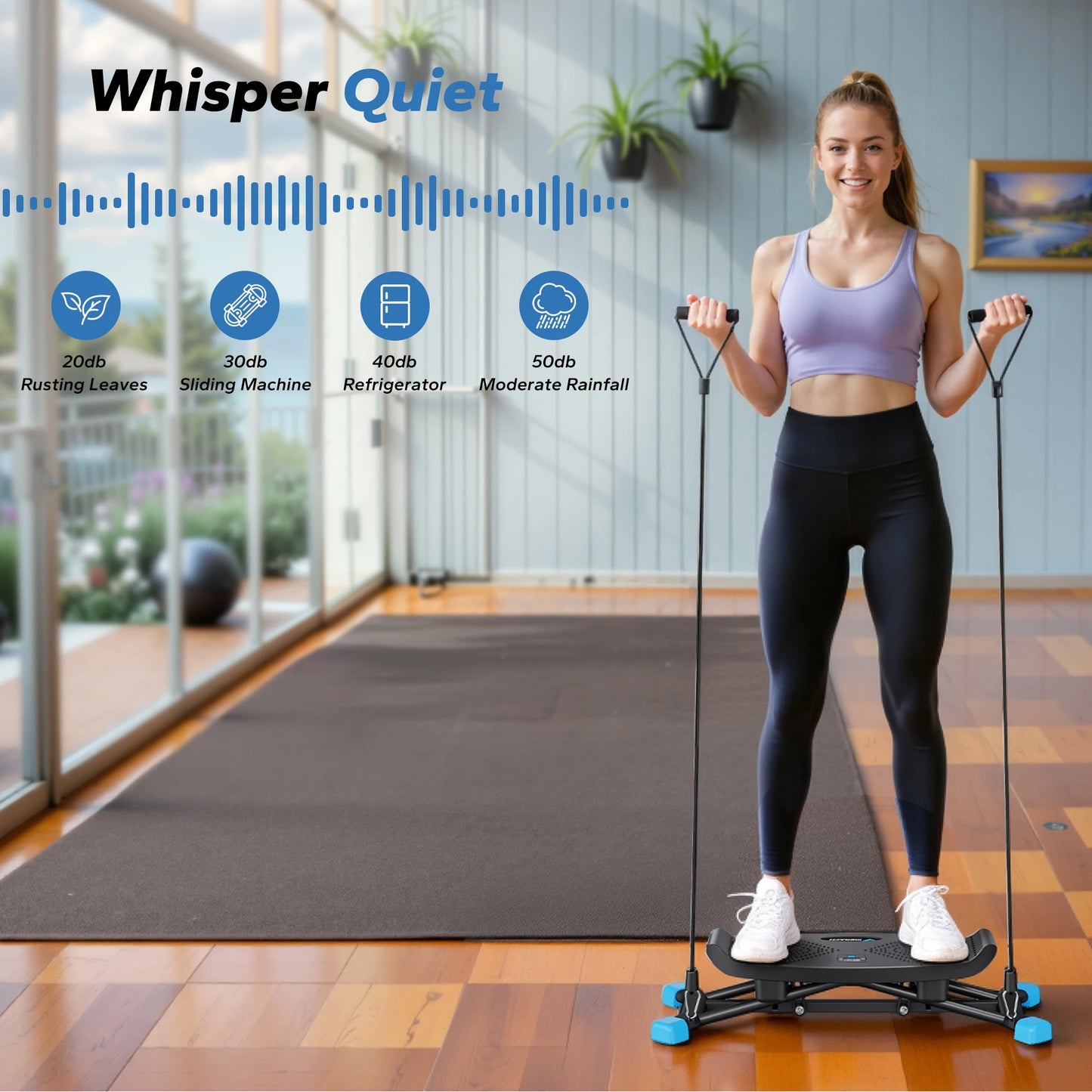 MERACH Ski Machine for Full Body Cardio and Leg Training