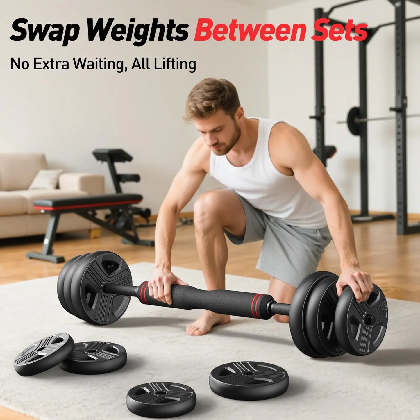 FED Fitness Five In One Adjustable Dumbbell Set For Strength