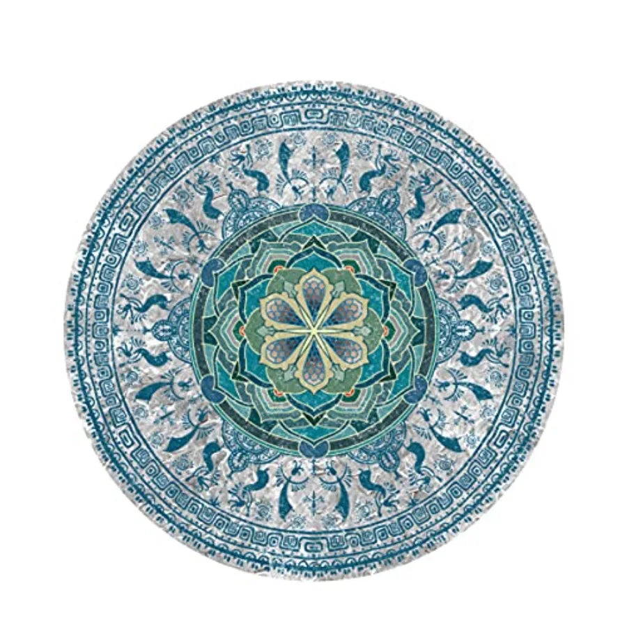Round Yoga Mat Extra Thick Ultra Comfortable Non Slip Meditation