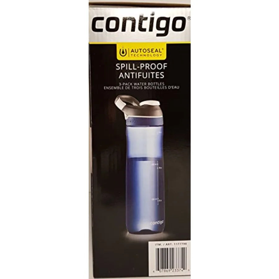 Spill Proof Water Bottles Three Bottle Pack PP Material