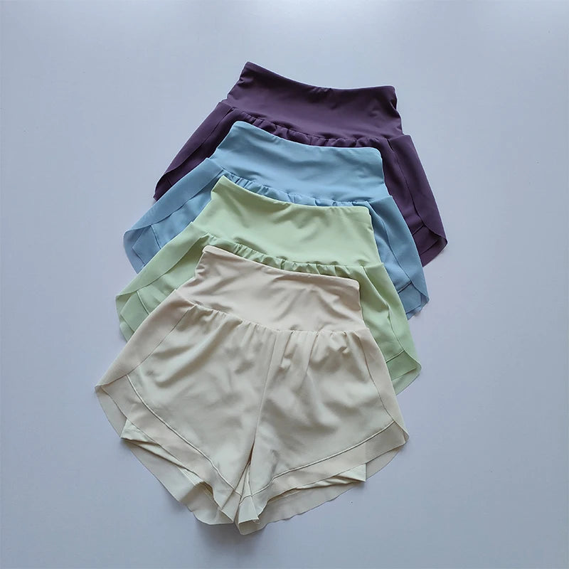 Women Two In One Quick Dry Mesh Fitness Running Shorts