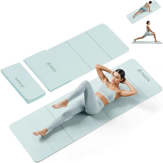 Foldable Non Slip Yoga Pilates Mat For Full Body Workouts