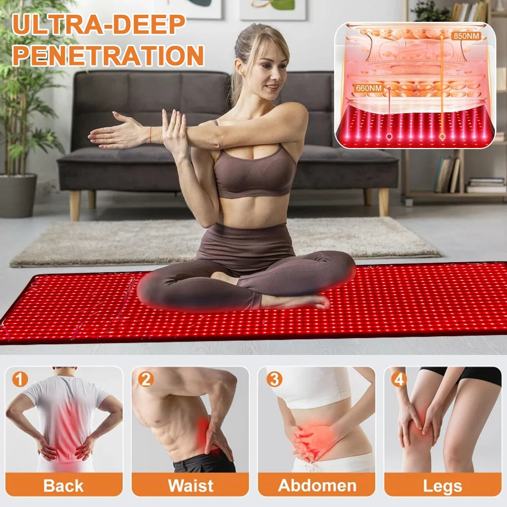 Full Body Light Therapy Mat With 660nm 850nm For Sleep