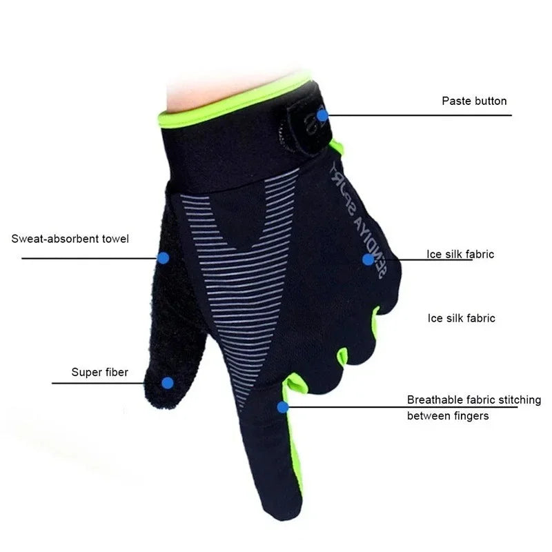 Men Cycling Gloves Full Finger Touch Screen For Bike Motorcycle Riding