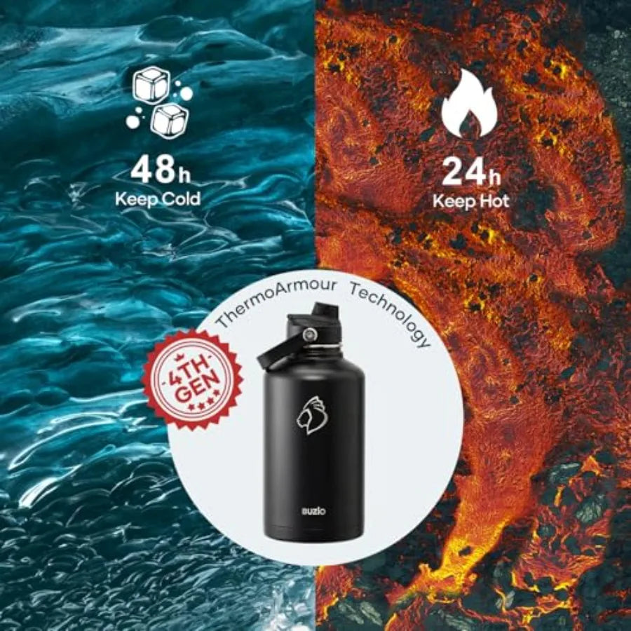 Vacuum Insulated Stainless Steel Water Bottle Double Wall BPA Free