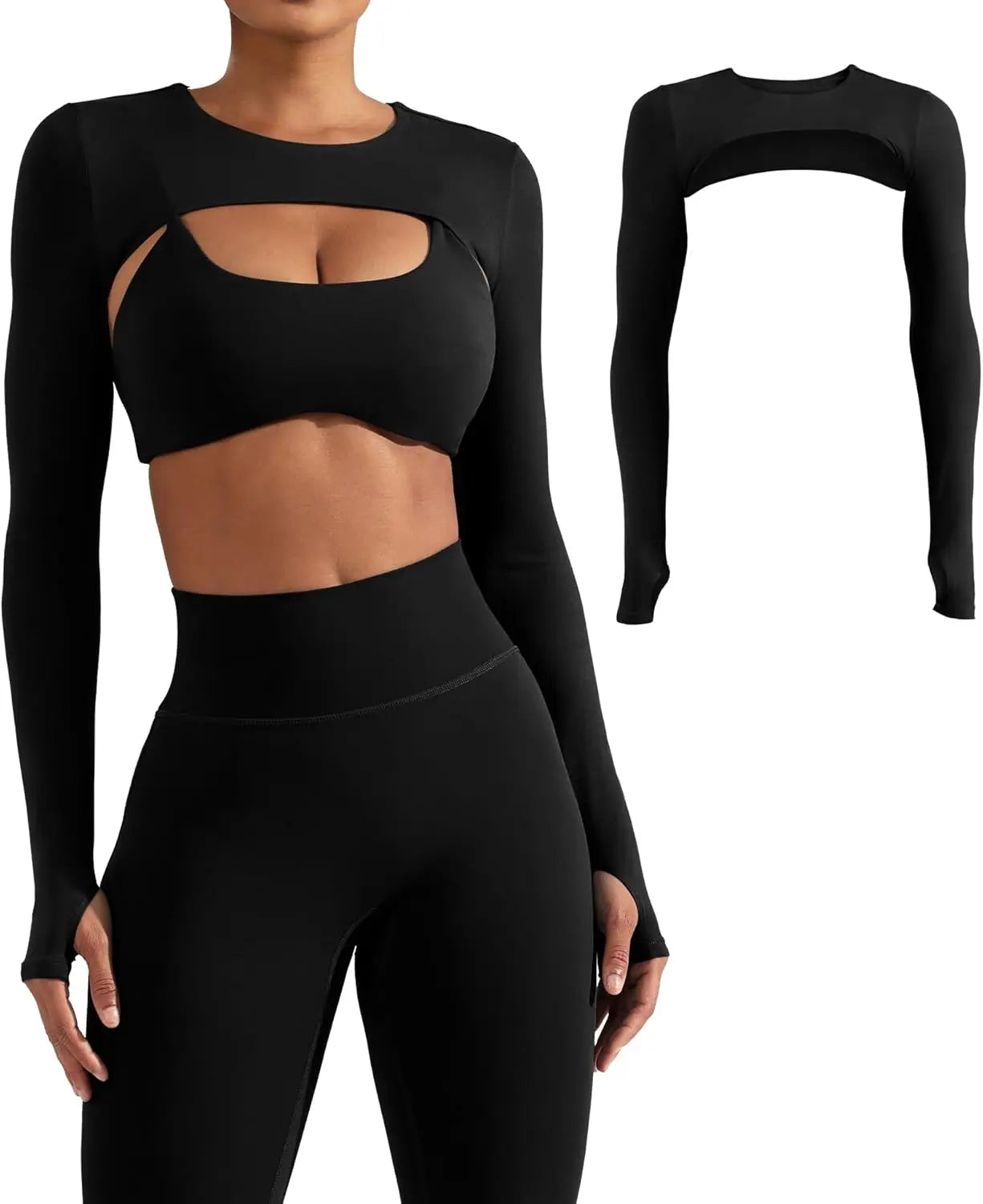 Women Yoga Shawl With Attached Sleeves For Sports Fitness