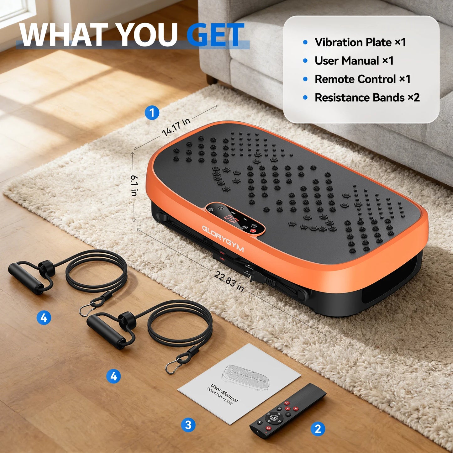 Vibration Plate Fat Burning Machine With 120 Levels Home Gym