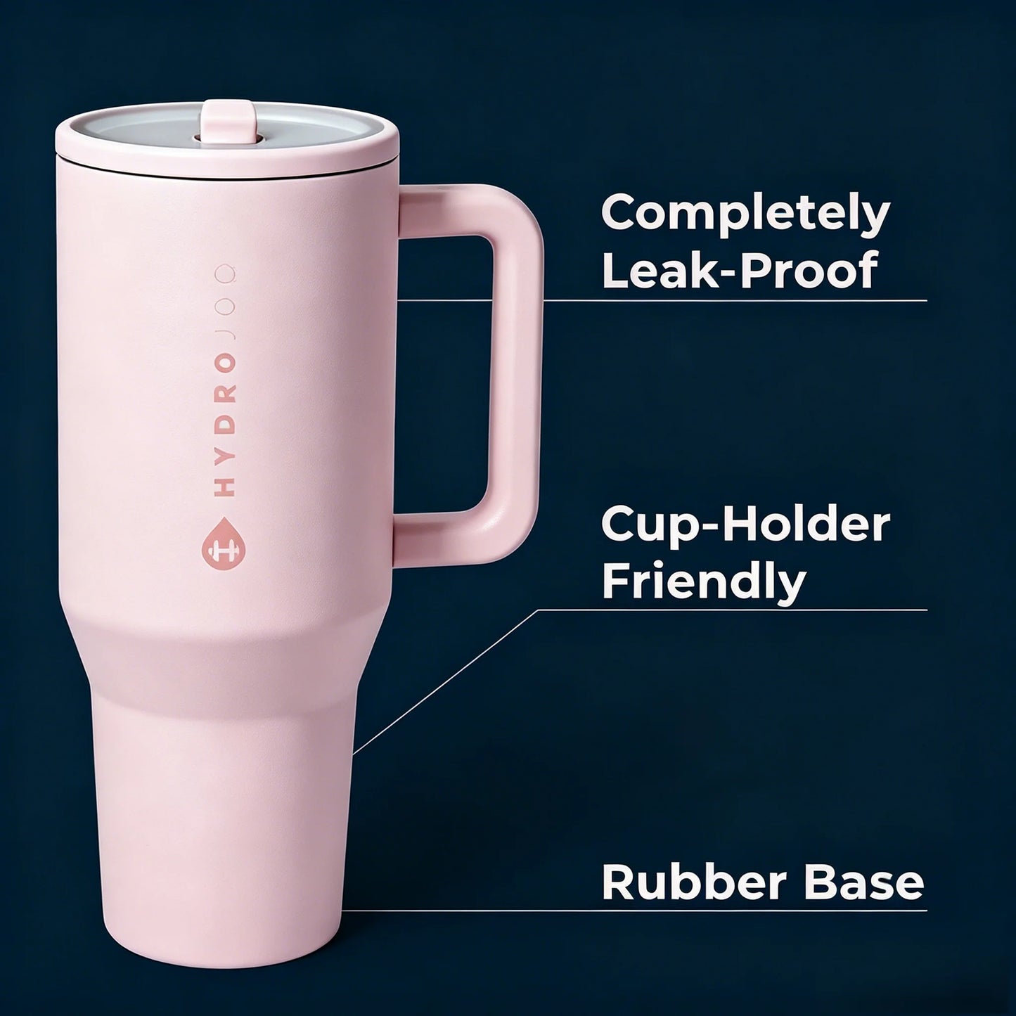 Stainless Steel Water Bottle With Flip Straw And Handle