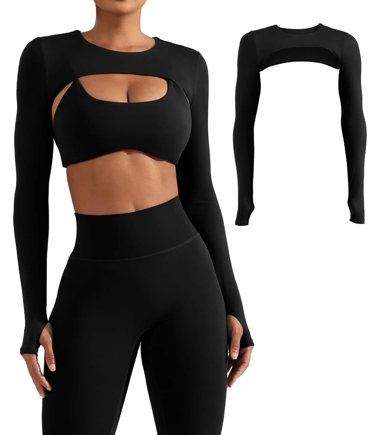Women Yoga Shawl With Attached Sleeves For Sports Fitness