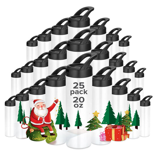 Fastsub 20 Oz Sublimation Tumblers 12 Pack Skinny Straight Mugs