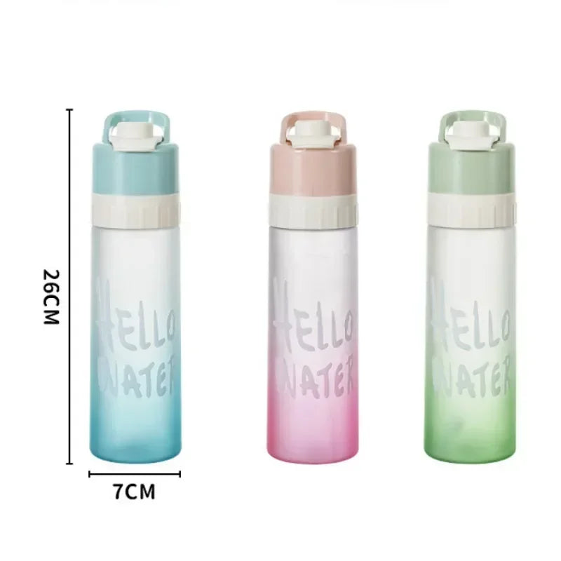 Spray Water Bottle BPA Free Outdoor Sports Fitness Drinkware