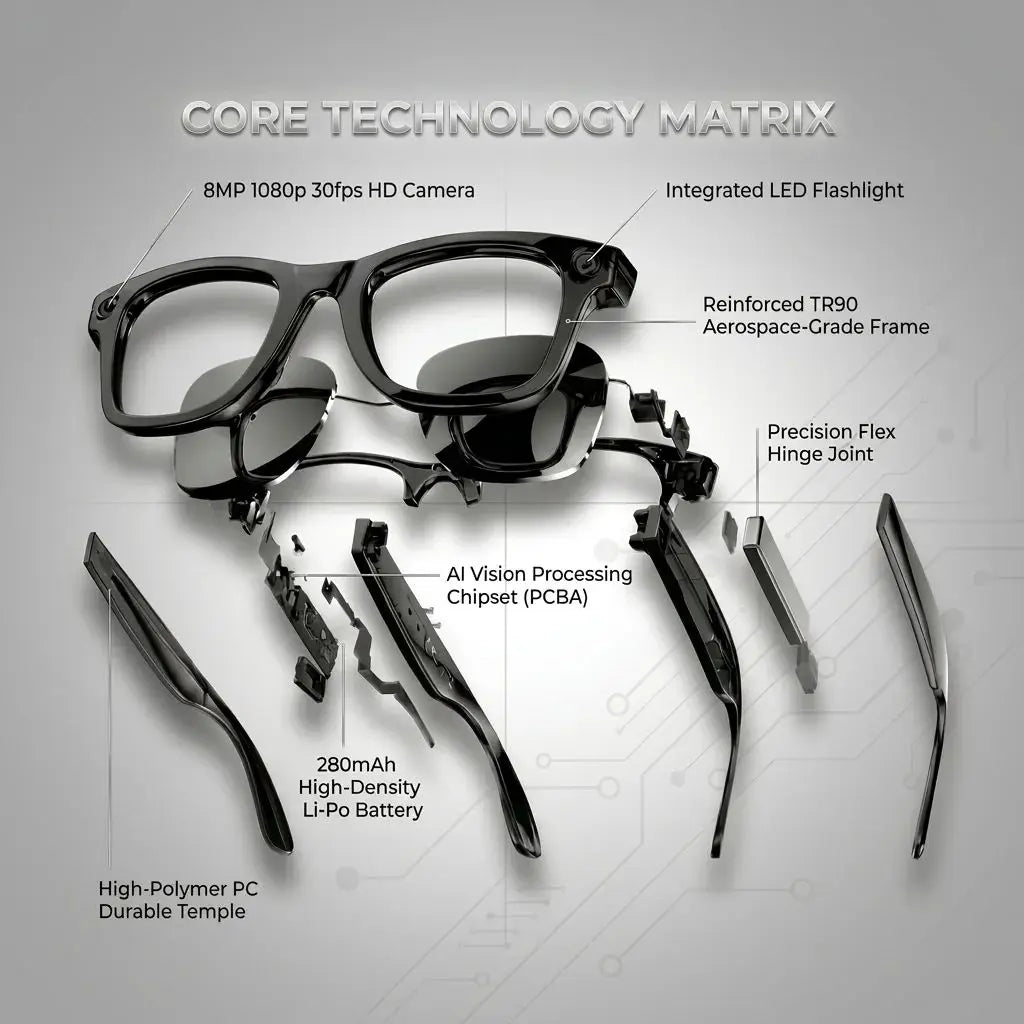 Gs4 Max Smart Glasses With AI Translator And Builtin Music Player