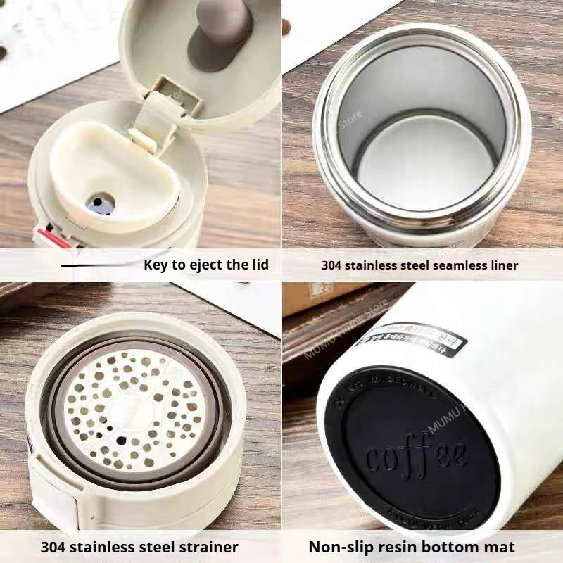 Vacuum Stainless Steel Thermos Mug Leakproof Portable