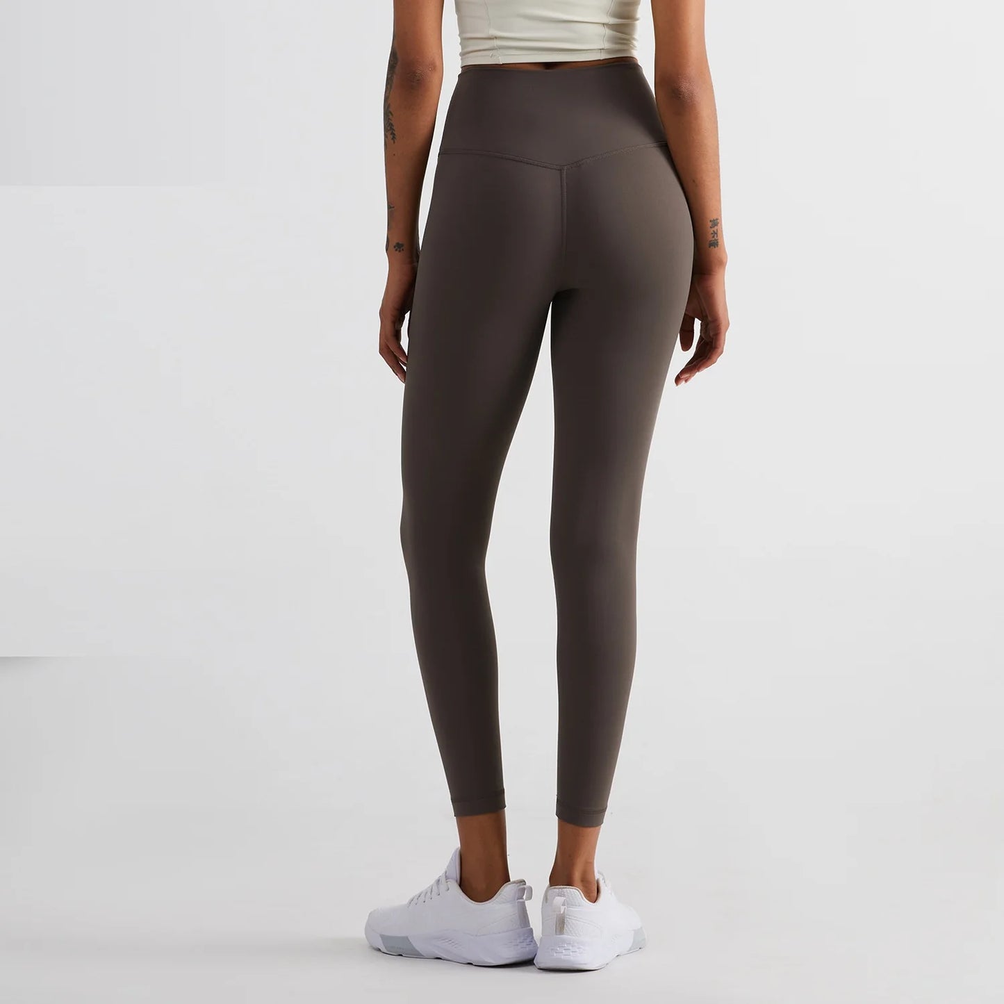 Back Pocket High Waist Yoga Leggings For Women Cropped Gym
