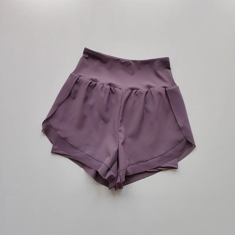Women Two In One Quick Dry Mesh Fitness Running Shorts