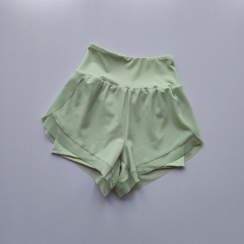 Women Two In One Quick Dry Mesh Fitness Running Shorts