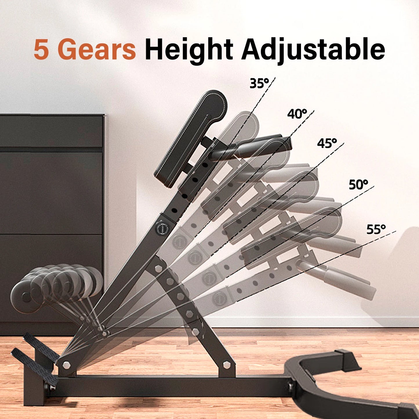 Foldable Hyperextension Roman Chair Bench For Core Strength At Home