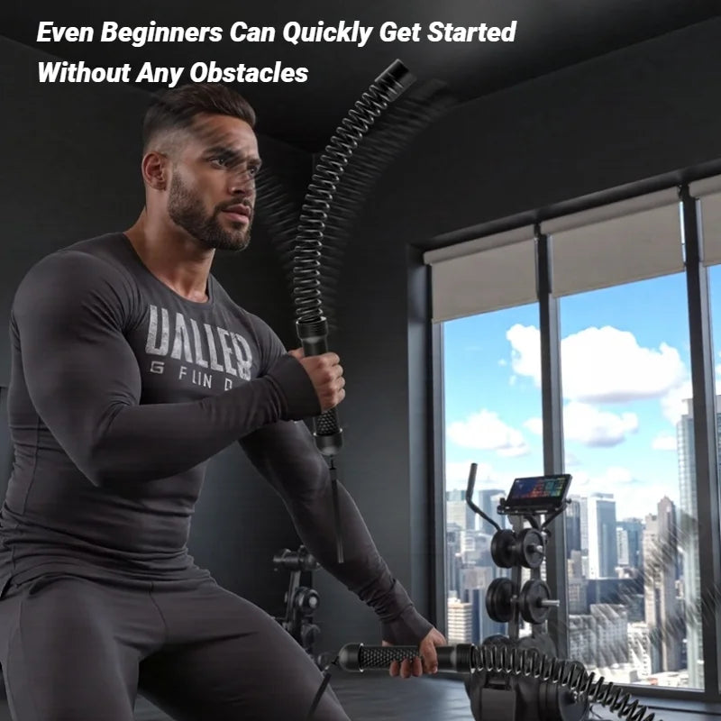 Stainless Steel Ergonomic Strength Training Bar For Biceps And Triceps