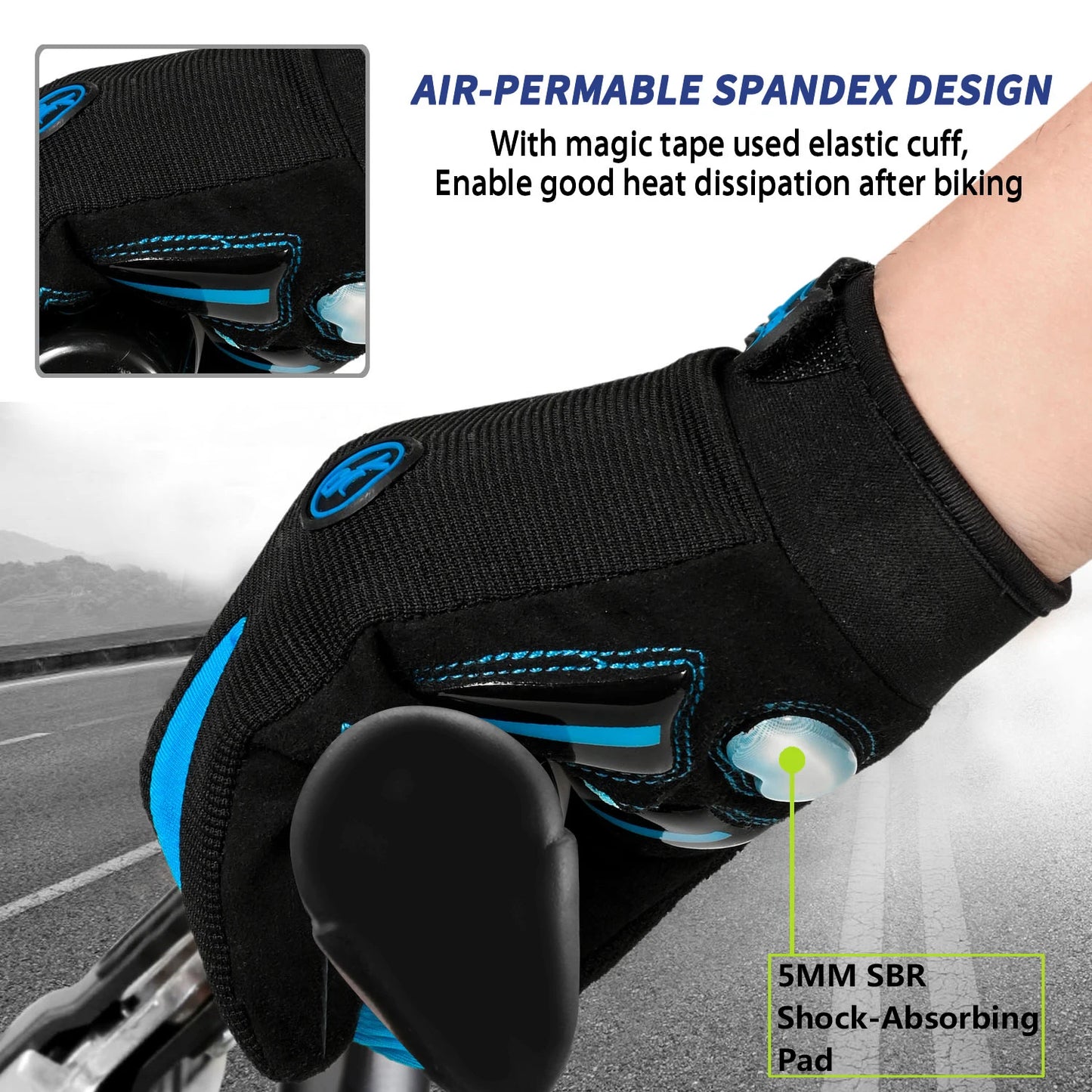 MOREOK Racing Gloves Motocross Breathable Non Slip Cycling Gloves