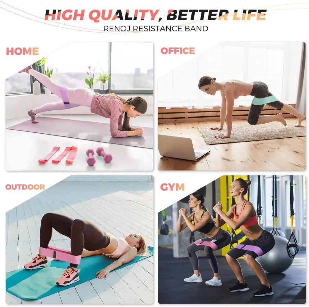 Resistance Bands Set For Workout And Pilates Yoga Home Gym