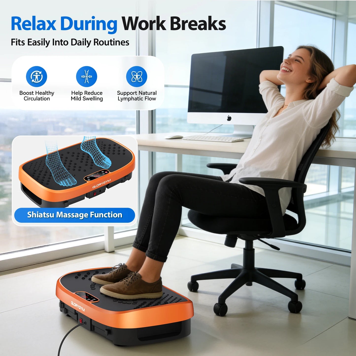 Vibration Plate Fat Burning Machine With 120 Levels Home Gym