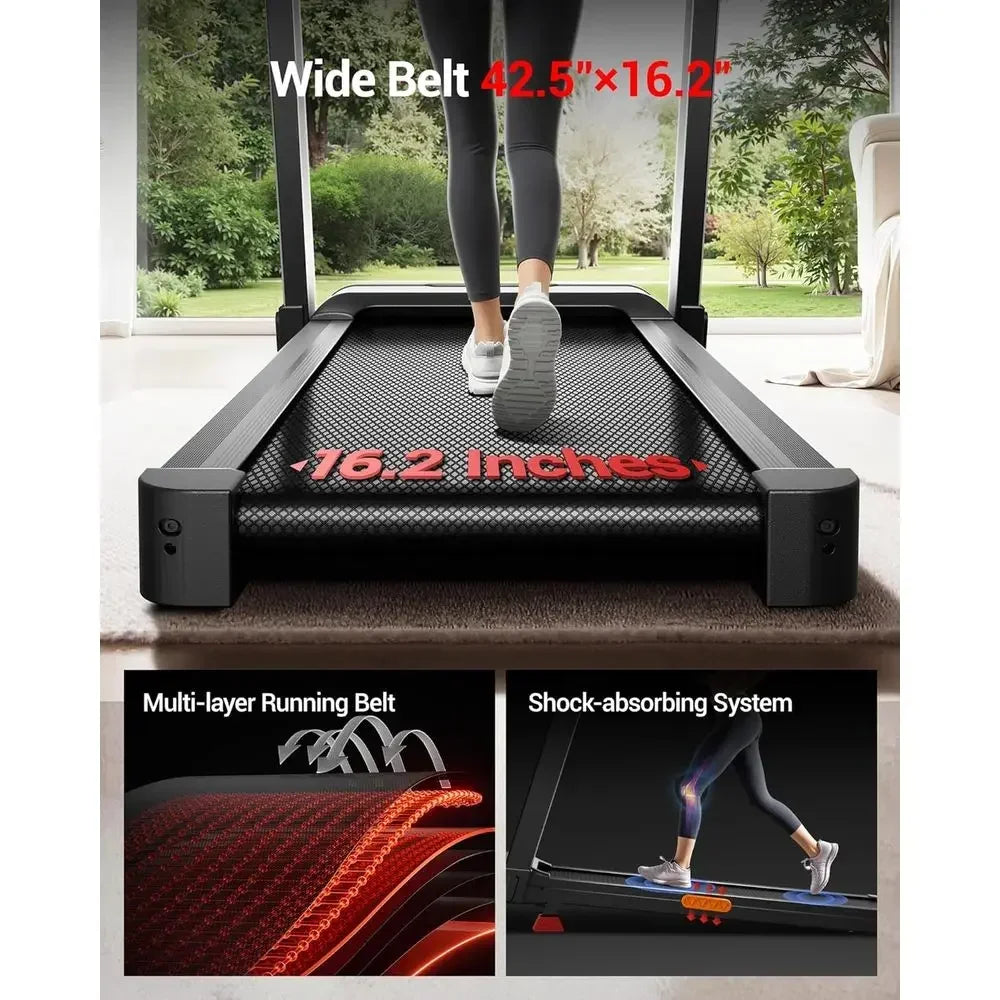 Treadmill With 3.5HP Motor, 400 Lb Capacity, Shock Absorption