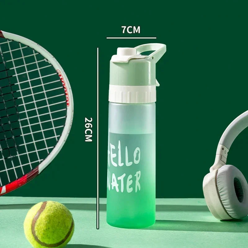 Spray Water Bottle BPA Free Outdoor Sports Fitness Drinkware