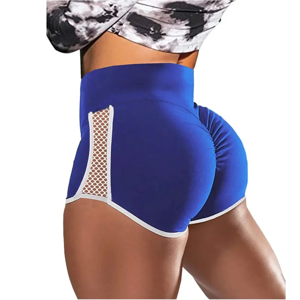 Women High Waist Yoga Shorts Quick Dry Side Hollow Out