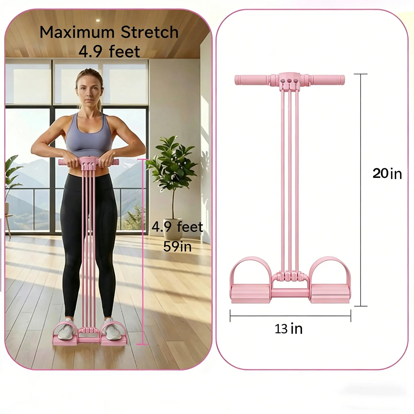3 in 1 Multifunction Pedal Resistance Band Total Body Workout