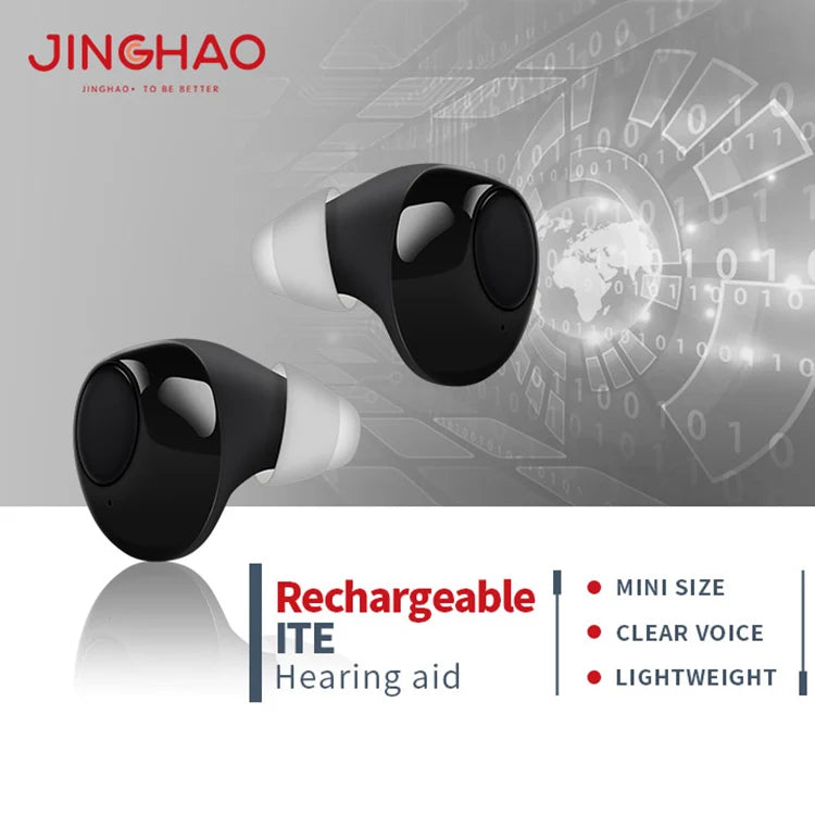 Jinghao ITE Hearing Aid Rechargeable Clear Voice In Ear