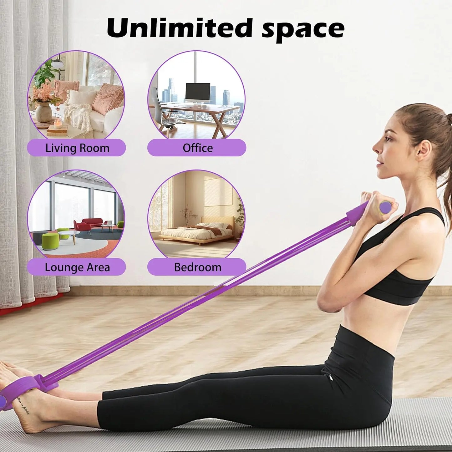 GOT-TOG Puller Resistance Bands 6-Tube Set for Waist Arm Legs