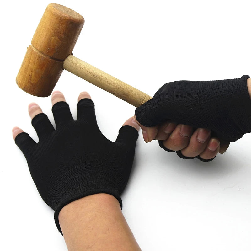 Half Finger Fingerless Knit Gloves For Women And Men Cotton