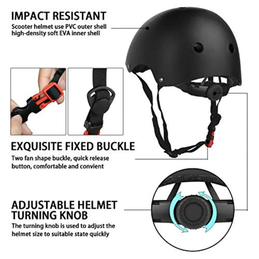 Bike Helmet And Pad Set Protective Gear For Girls 3-14