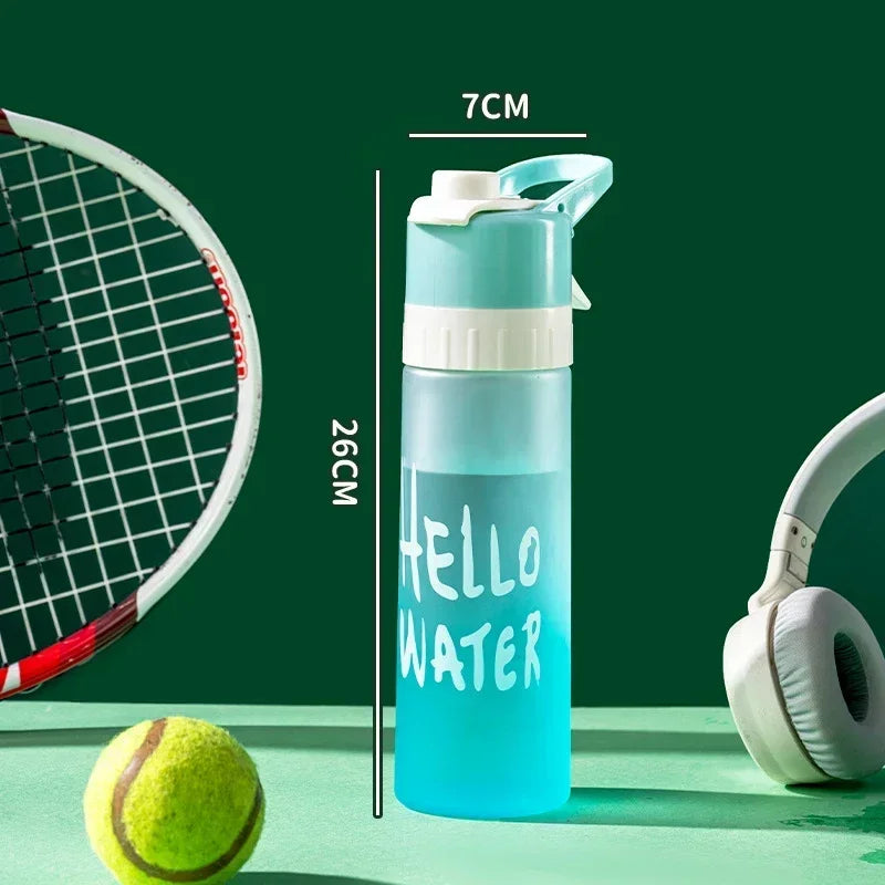 Spray Water Bottle BPA Free Outdoor Sports Fitness Drinkware
