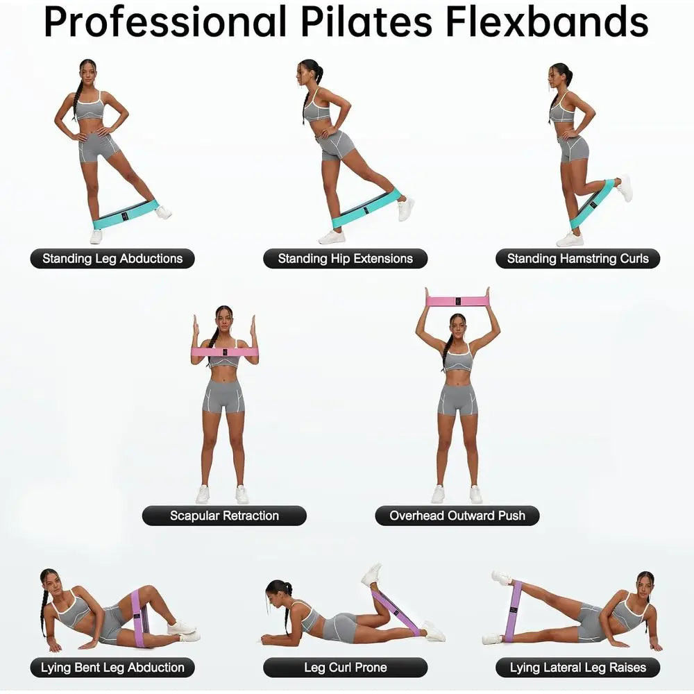 Proportional Resistance Bands Set For Fitness Pilates Yoga Home Gym