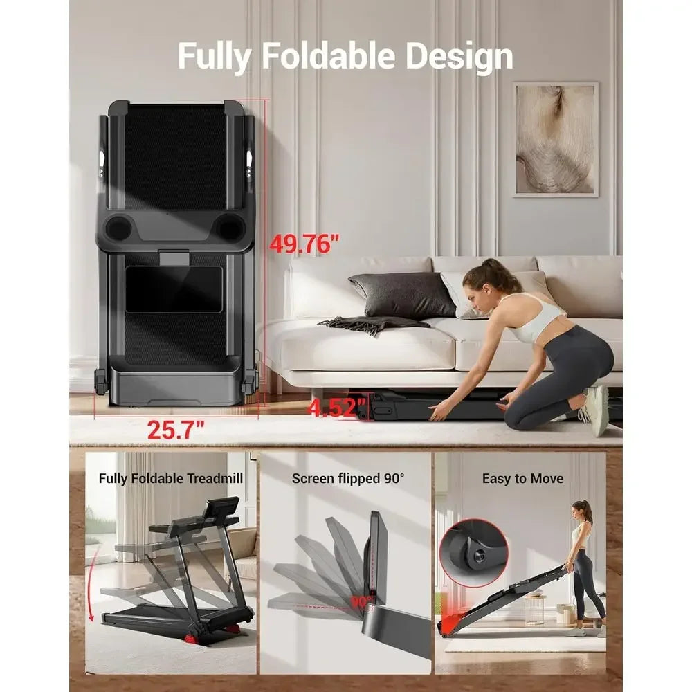 Treadmill With 3.5HP Motor, 400 Lb Capacity, Shock Absorption