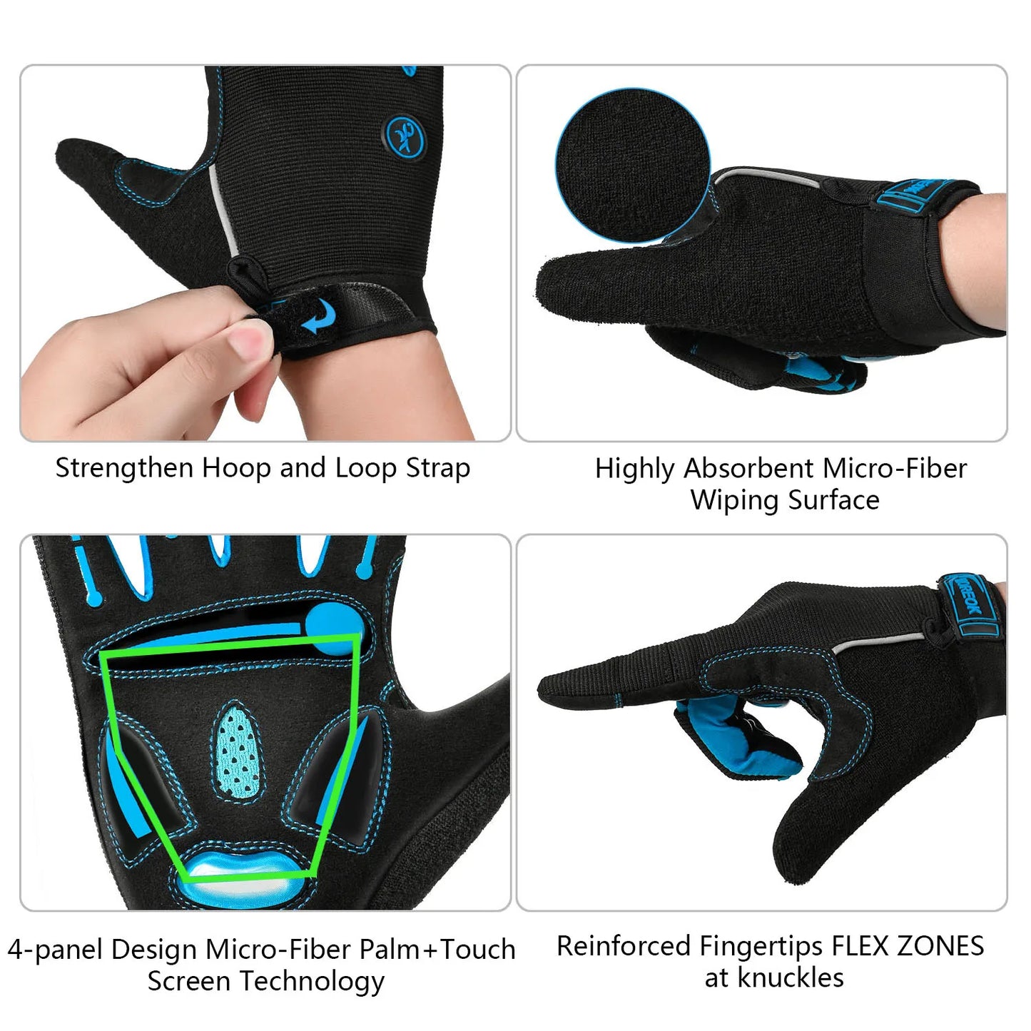 MOREOK Racing Gloves Motocross Breathable Non Slip Cycling Gloves