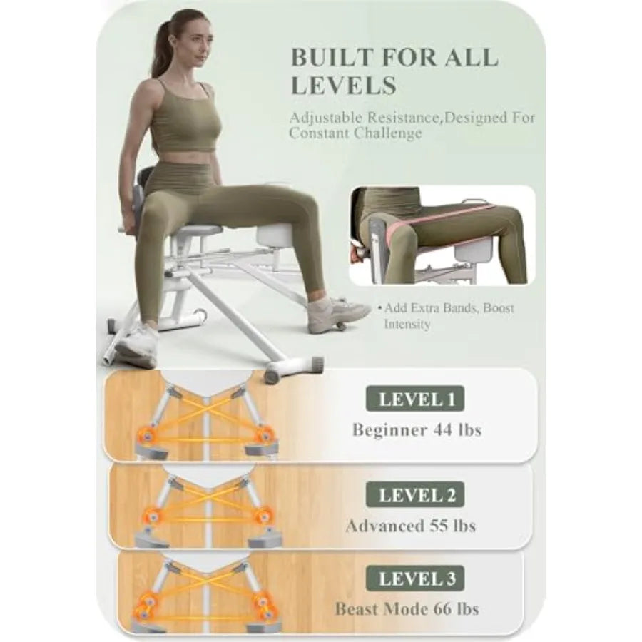 XMSJ Hip Abductor Machine For Home Gym Glute Thigh Workout