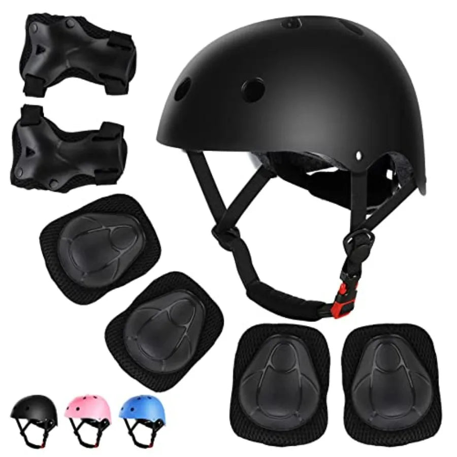 Bike Helmet And Pad Set Protective Gear For Girls 3-14