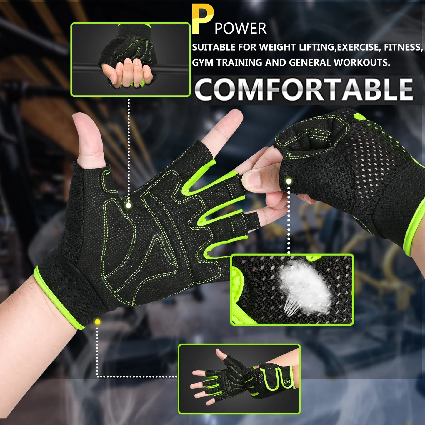 MoreOK Gym Gloves for Men and Women Weight Lifting Fitness
