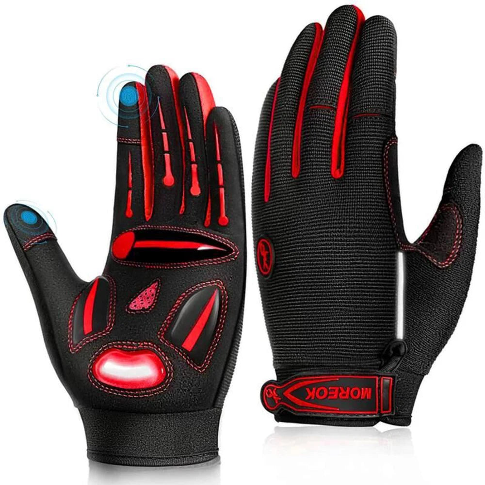 MOREOK Racing MTB Cycling Gloves Breathable Non Slip Touch Screen