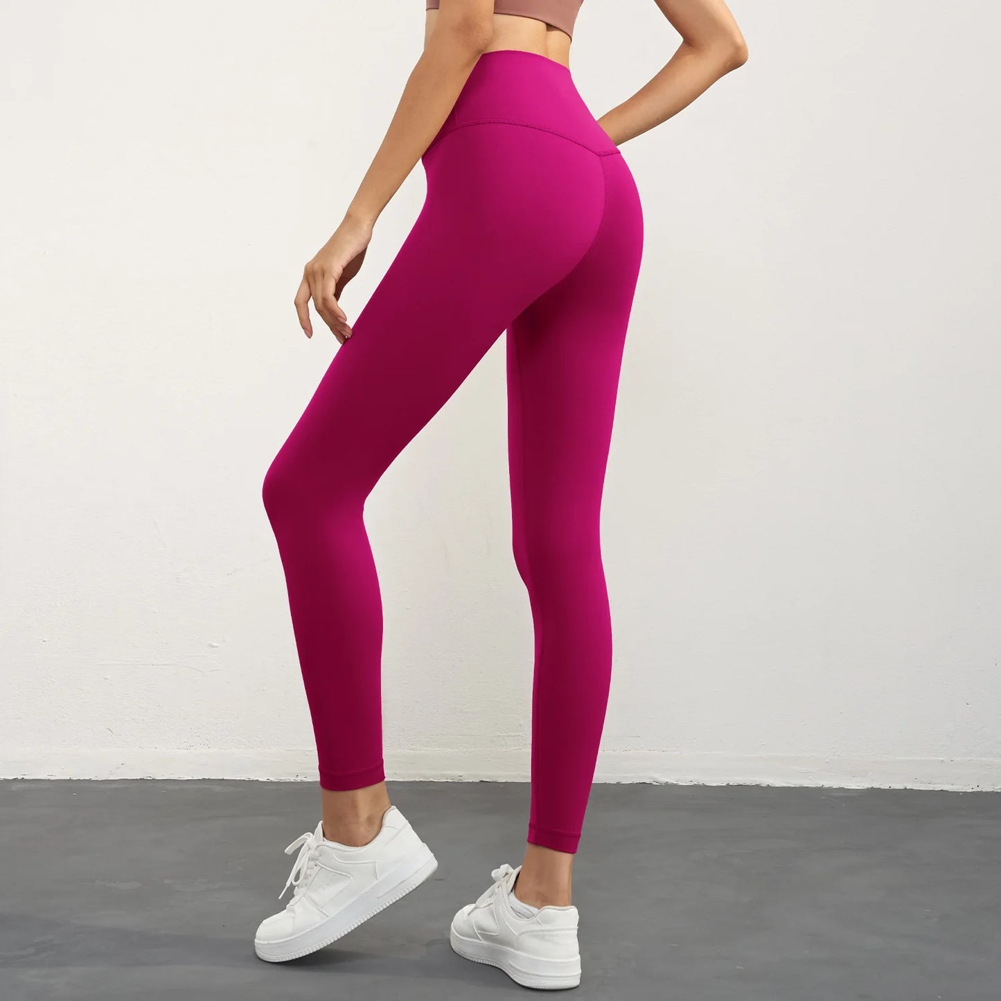 Back Pocket High Waist Yoga Leggings For Women Cropped Gym