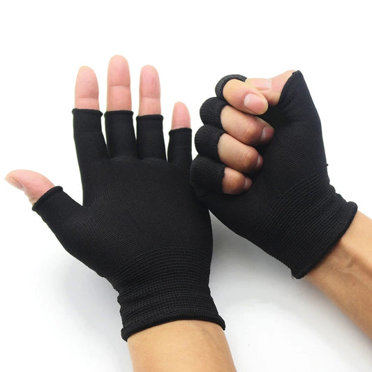 Half Finger Fingerless Knit Gloves For Women And Men Cotton