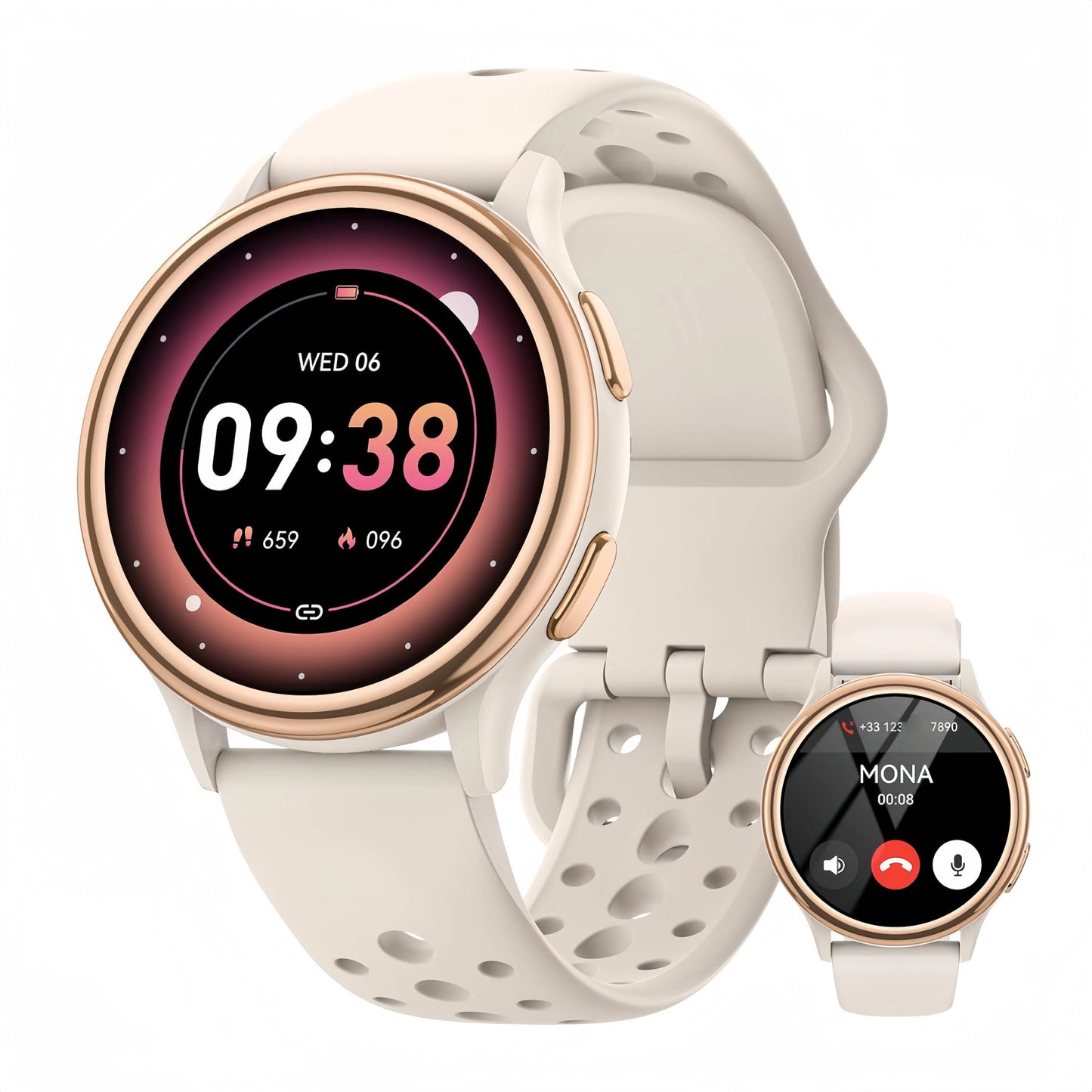 Bran Smartwatch For Women 1.27 Inch Fitness Tracker With Over 400 Watch Faces